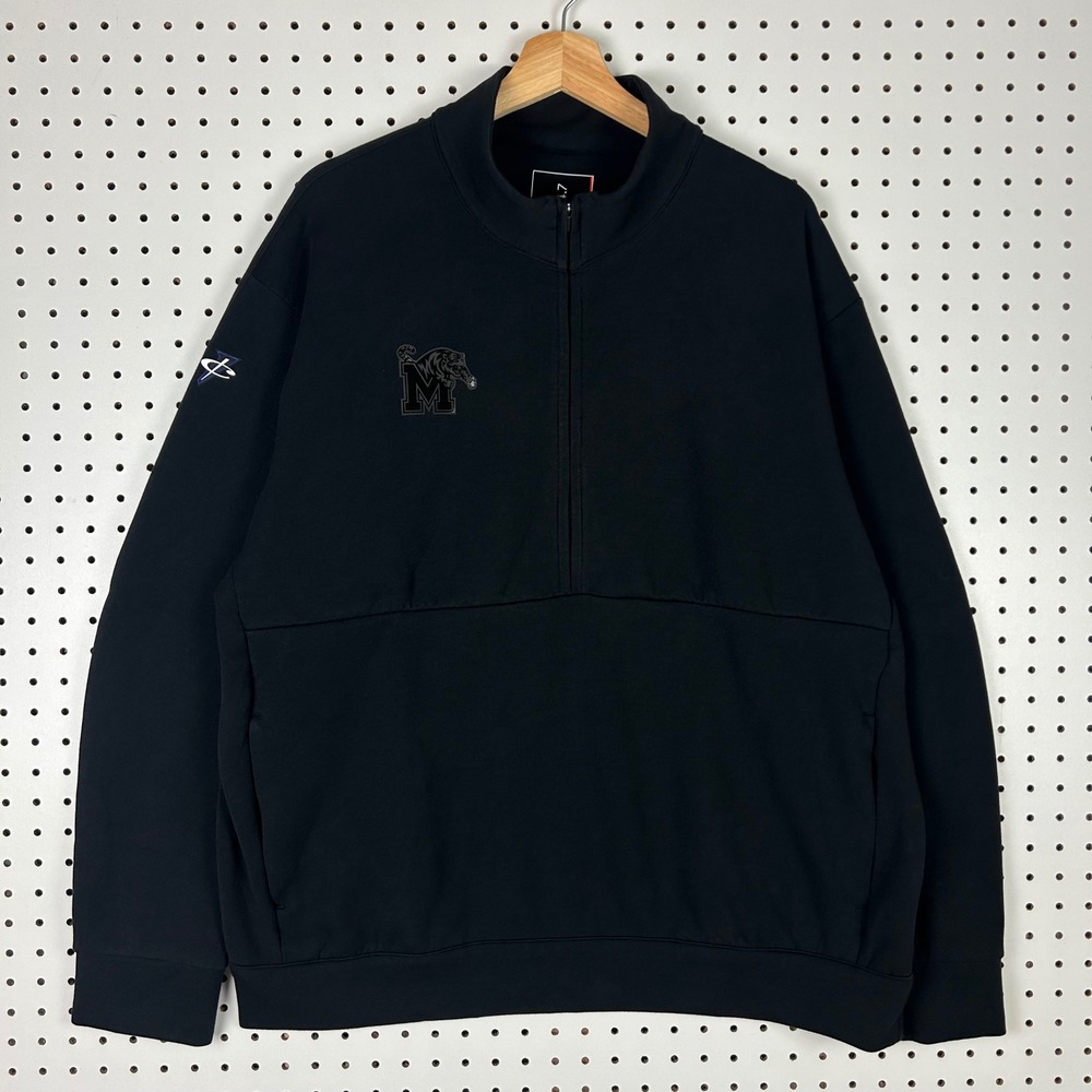 Nike Dri-Fit XL Black 1 Cent Zip Pullover Memphis Tigers Basketball Tiger Black